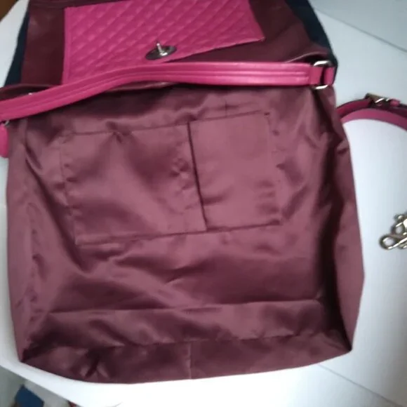 Coach Park Quilted Colorblock Crossbody Satchel Practical Vibrant Statement Bag - Picture 11 of 15